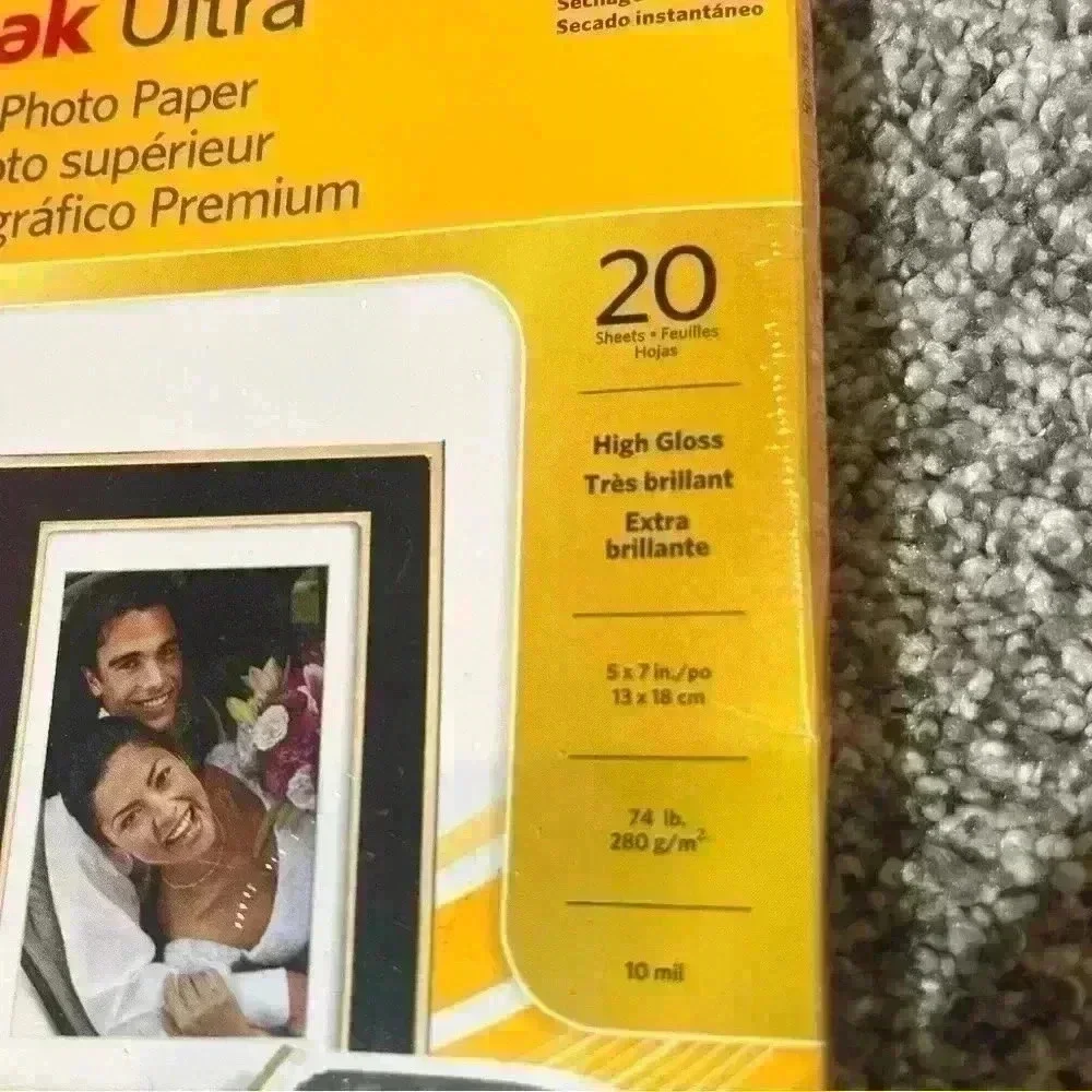 Kodak Ultra Premium Photo Paper 20 sheets high gloss 5X7 10mil New